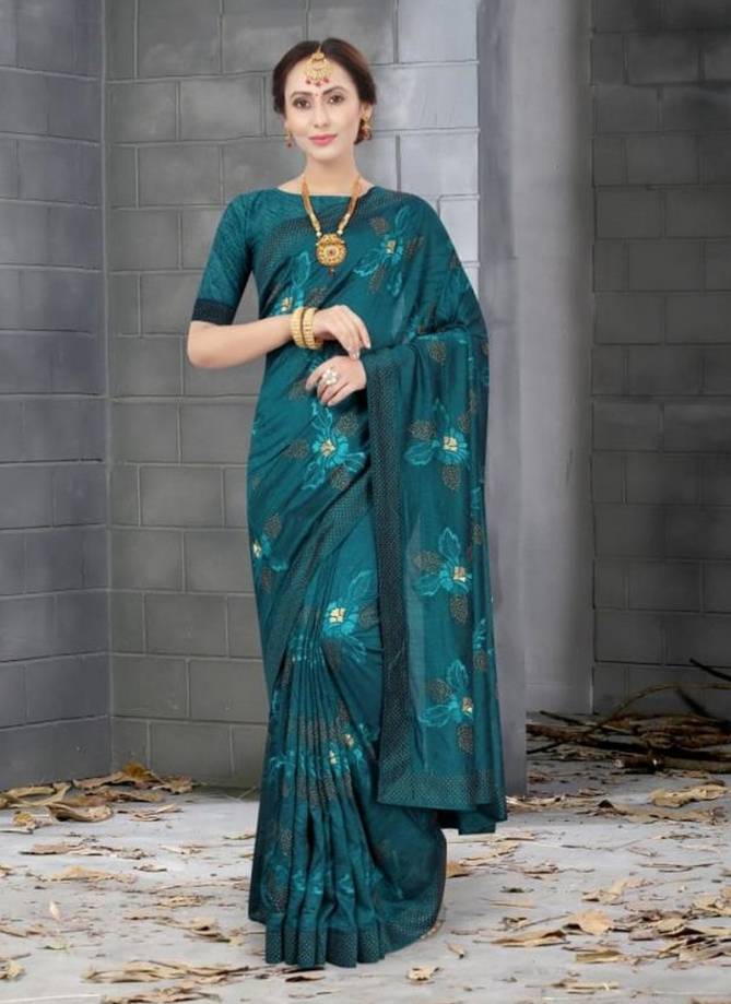 NARI SHEHNAZ Latest Designer Fancy Wedding Wear Vichitra Bloming Silk Heavy Resham And jari Embroidery Work With Siroski Hot Fix Stone Work Saree Collection